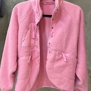 Free people movement Hit the slopes fleece jacket prism pink large